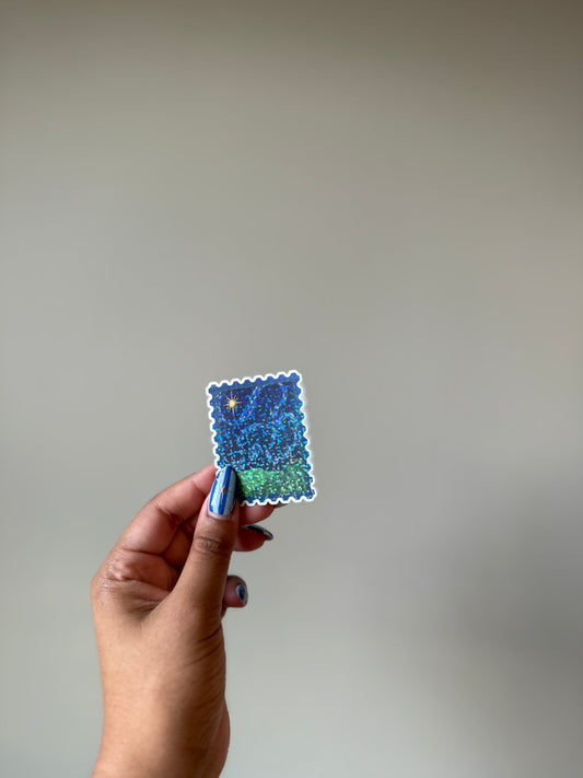 Looking at the Stars - Stamp Sticker
